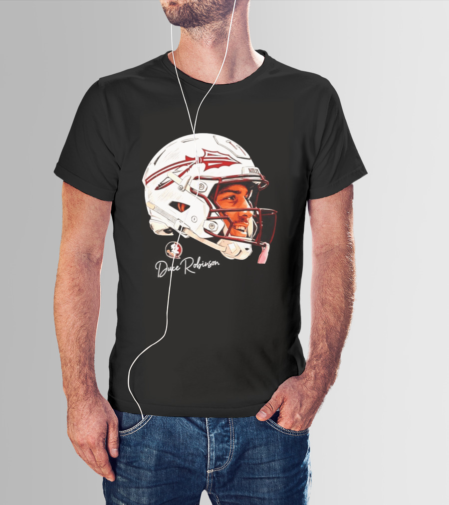 Duce Robinson Florida State Seminoles Football NCAA Game Face Helmet T-Shirt