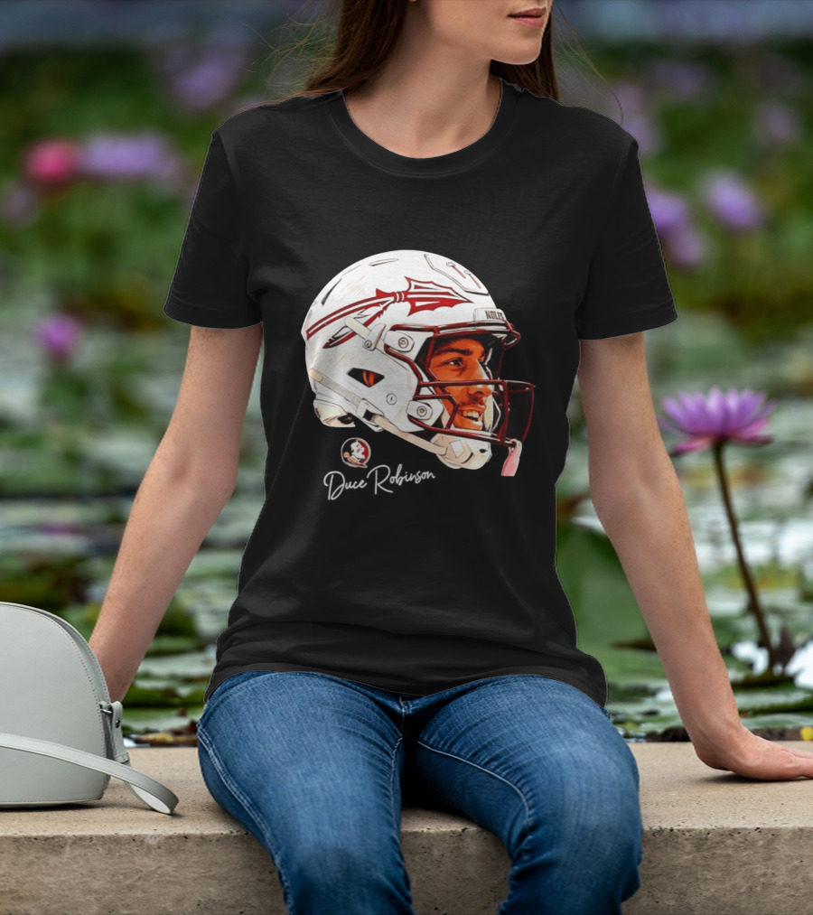 Duce Robinson Florida State Seminoles Football NCAA Game Face Helmet T-Shirt