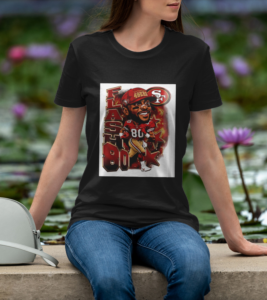 Flash Jerry Rice 80 San Francisco 49ers Caricature SF T-Shirt
