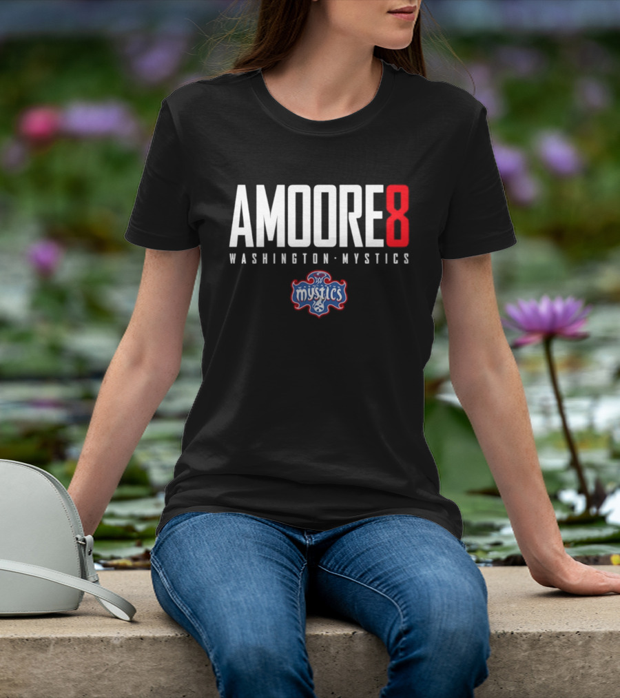 Amoore 8 Washington Mystics WNBA Mystics T-Shirt