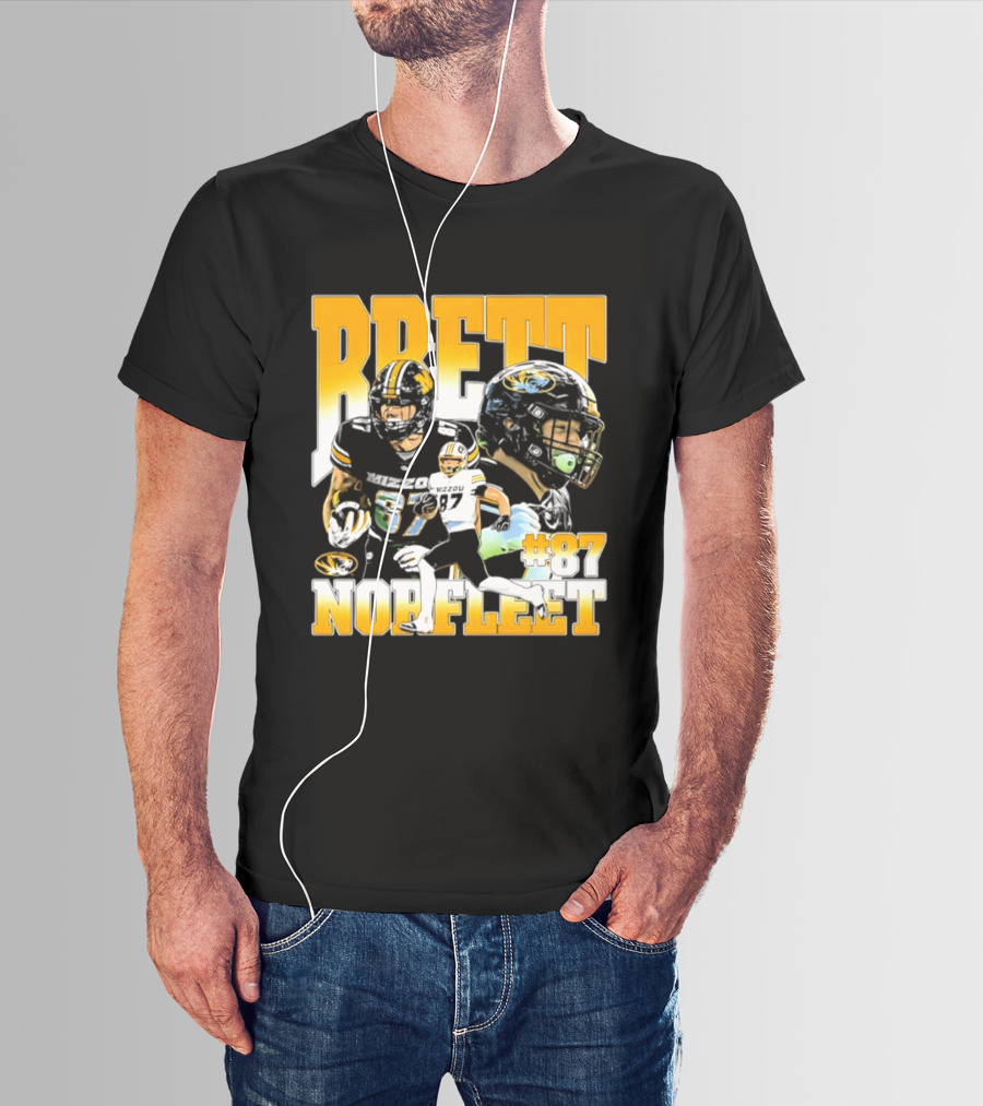 Brett Norfleet #87 Missouri Tigers Football NCAA T-Shirt