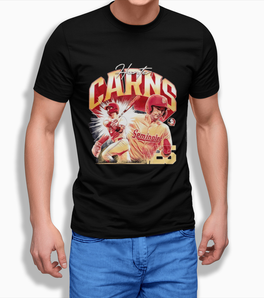 Hunter Carns Seminoles Baseball Florida State NCAA Player 25 T-Shirt