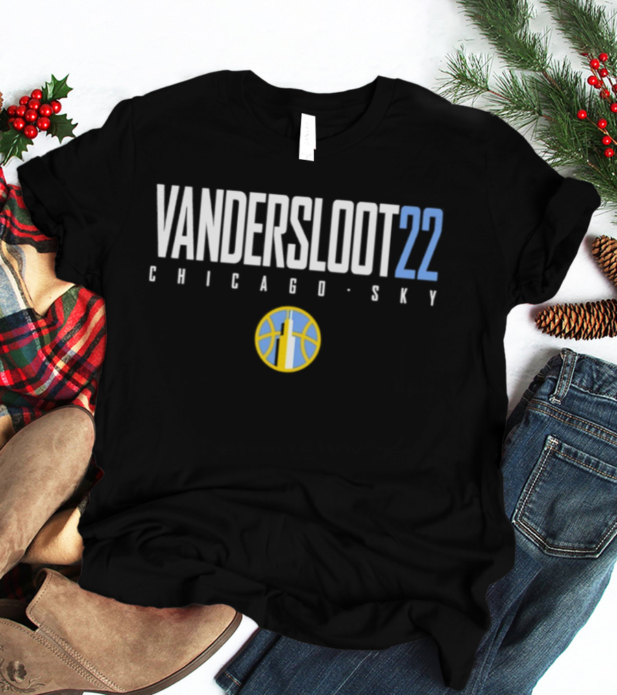 Vandersloot 22 Chicago Sky Basketball Team Merchandise WNBA Fan Gear T-Shirt