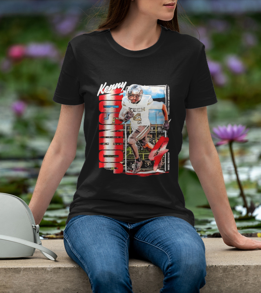 Kenny Johnson Texas Tech Red Raiders Wide Receiver Football NCAA Cards Stadium T-Shirt