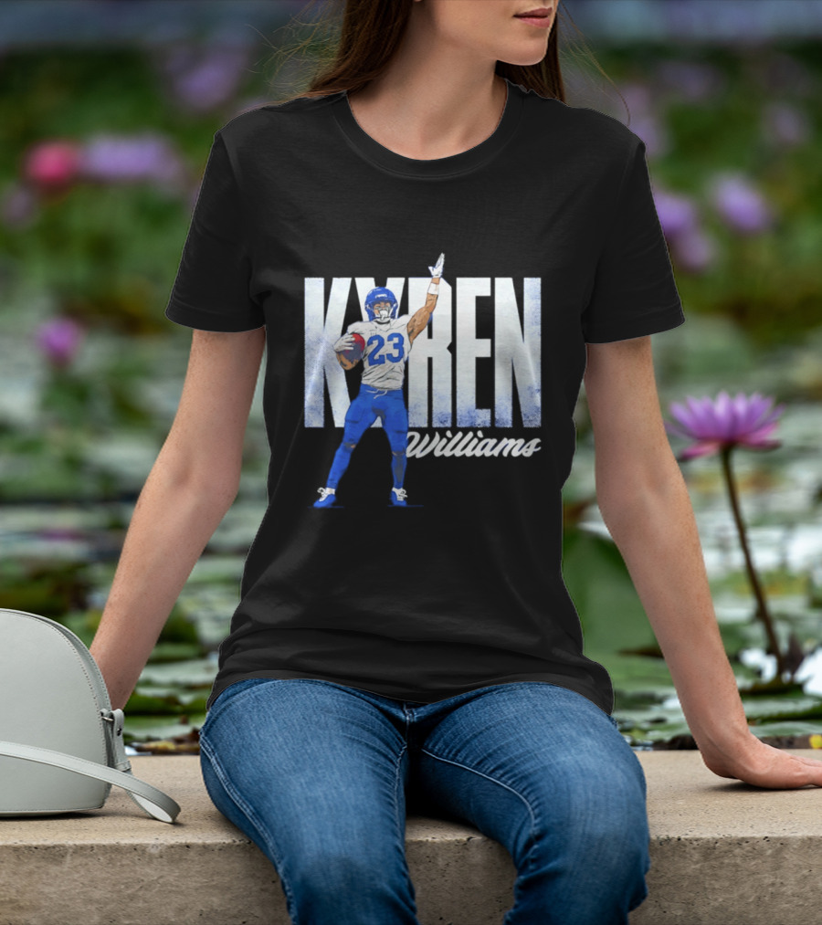Kyren Williams Los Angeles Rams 23 Football Player Pose T-Shirt