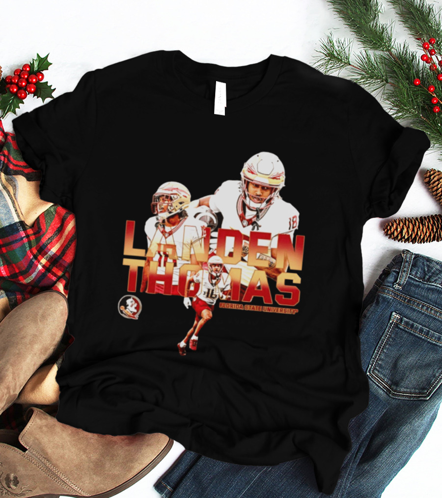 Landen Thomas Florida State University Football Player Collage T-Shirt