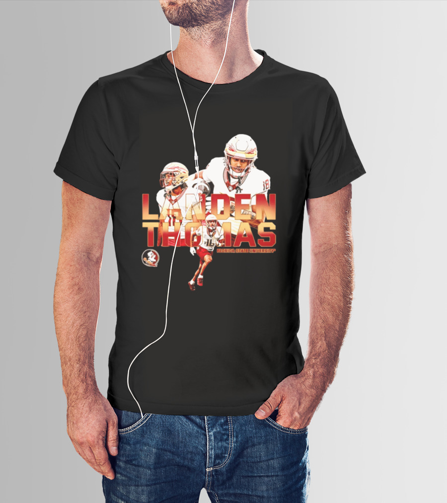 Landen Thomas Florida State University Football Player Collage T-Shirt