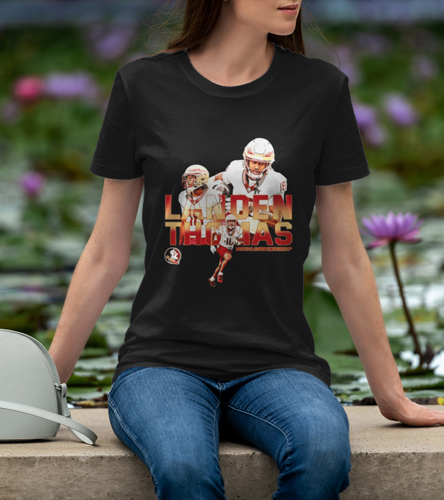 Landen Thomas Florida State University Football Player Collage T-Shirt