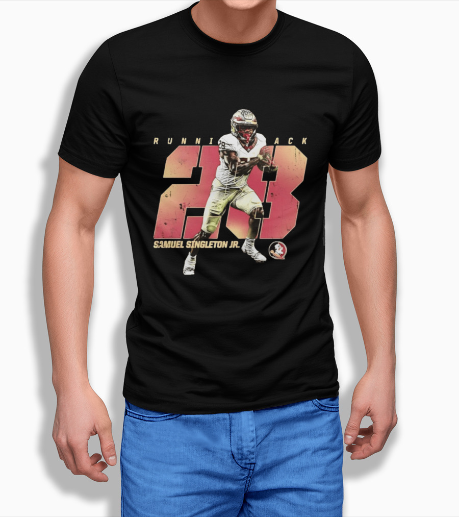 Samuel Singleton Jr Florida State Seminoles Running Back Number 28 NCAA T-Shirt