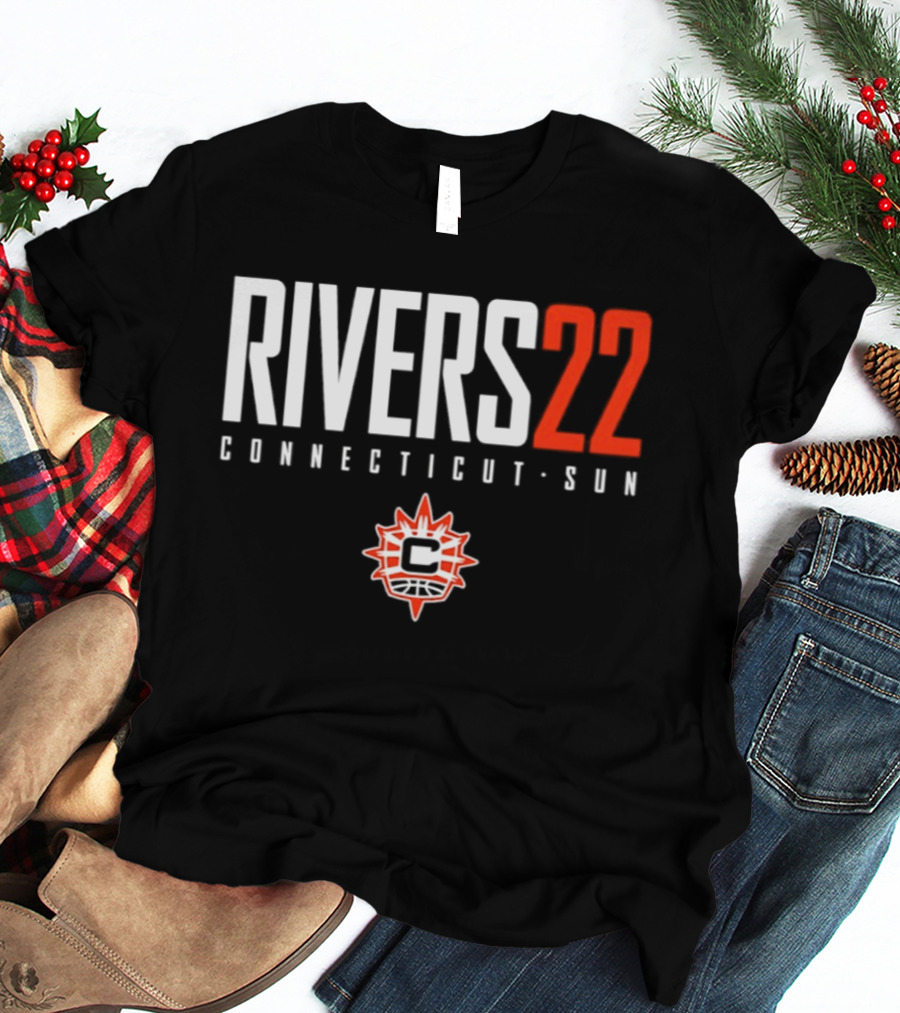 Rivers 22 Connecticut Sun WNBA Player Name Number T-Shirt