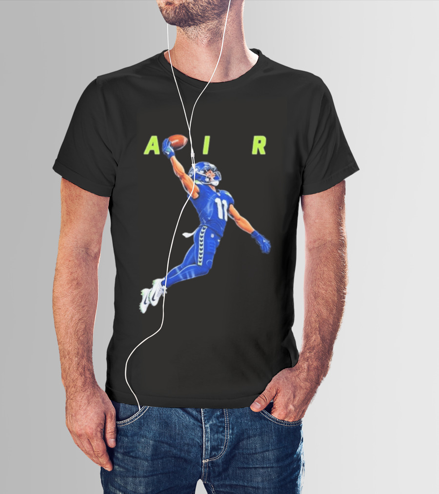 Seattle Seahawks No 11 Air Football Player Leap T-Shirt
