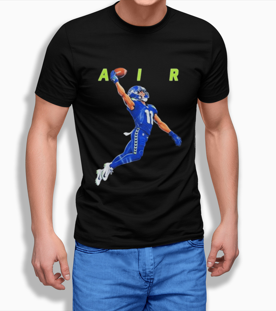 Seattle Seahawks No 11 Air Football Player Leap T-Shirt