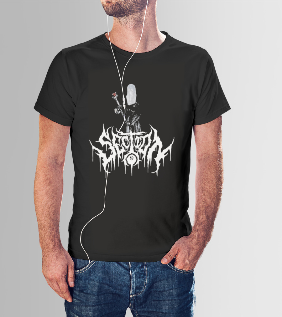 Section 8 Store Knight's Flail Dripping Text And Armor T-Shirt