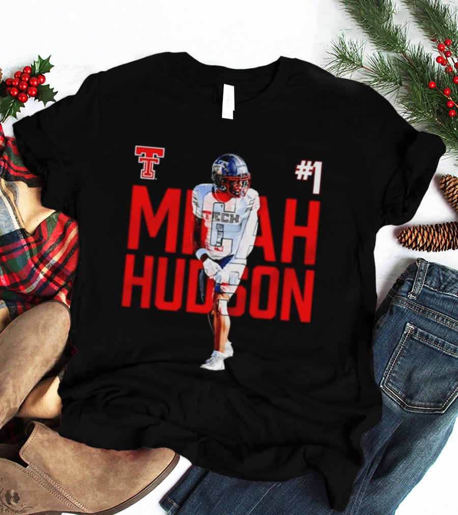 Micah Hudson Texas Tech Red Raiders Football NCAA Player Number 1 T-Shirt