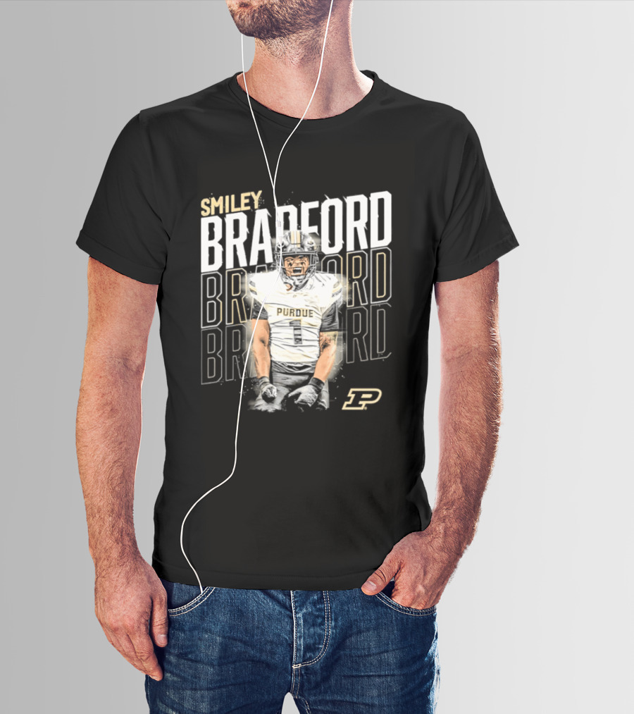 Smiley Bradford Purdue Boilermakers Football NCAA Athletics T-Shirt