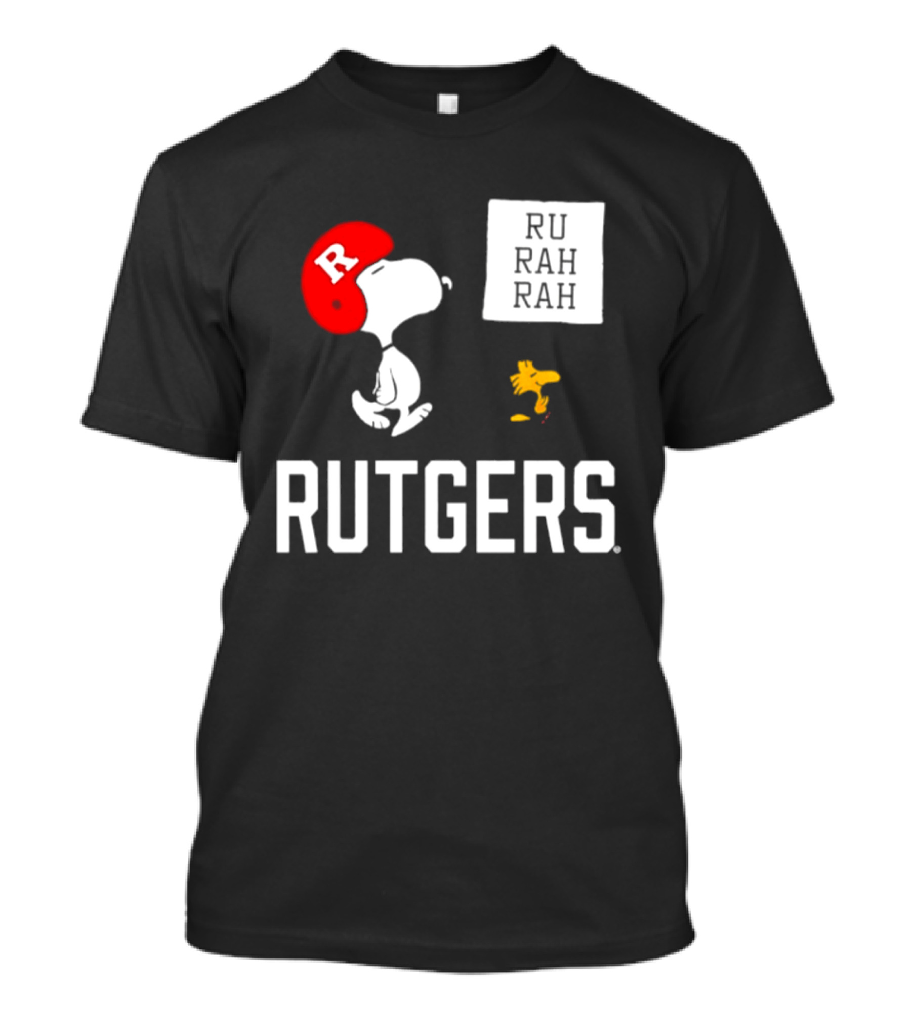 Snoopy Woodstock Rutgers Scarlet Knights Football Helmet R T-Shirt