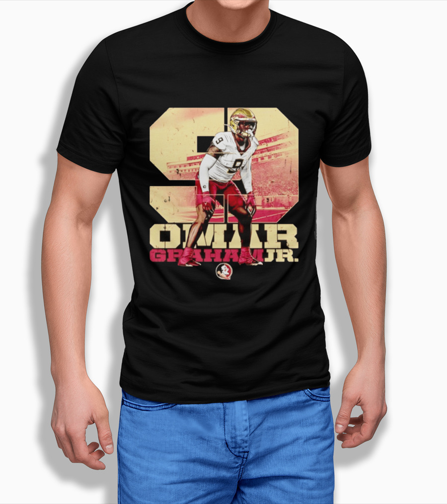 Omar Graham Jr Florida State Seminoles Football NCAA Number 9 T-Shirt