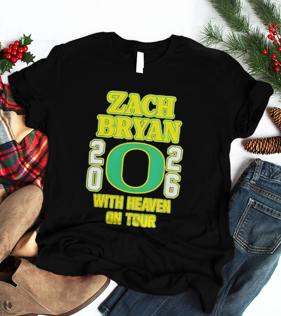 Zach Bryan Oregon 2026 With Heaven On Tour T-Shirt