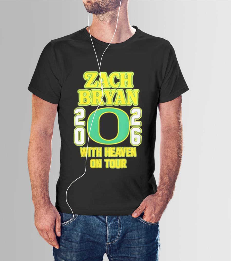 Zach Bryan Oregon 2026 With Heaven On Tour T-Shirt