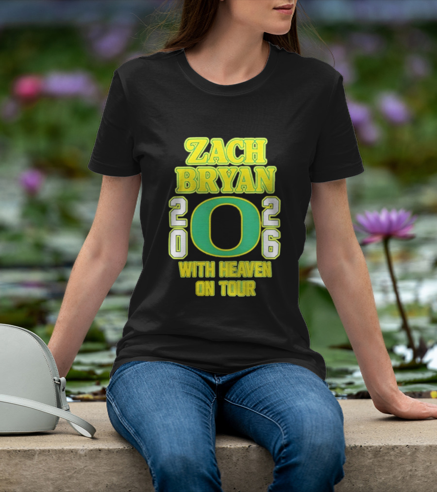 Zach Bryan Oregon 2026 With Heaven On Tour T-Shirt