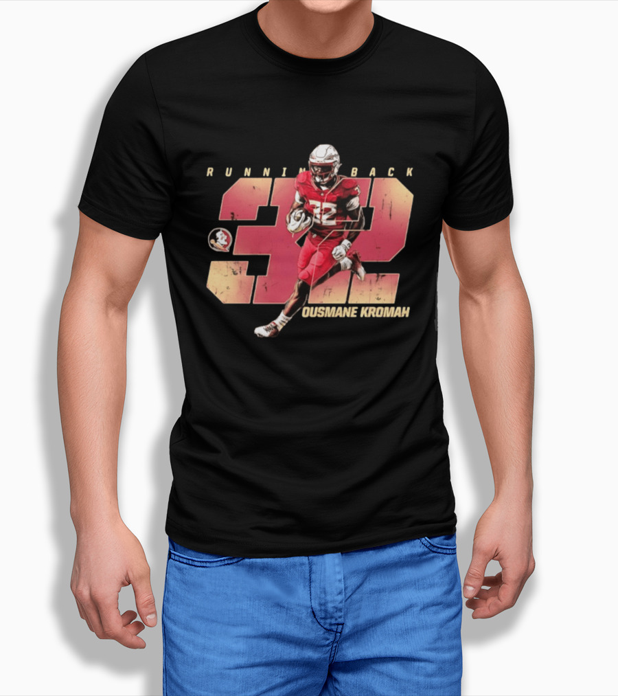 Florida State Seminoles Running Back Ousmane Kromah No 32 Football T-Shirt