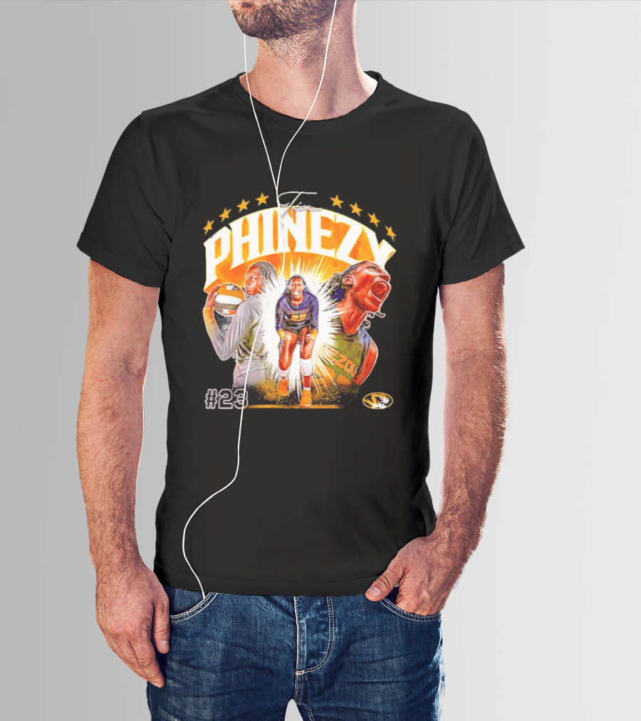 Tia Phinezy Missouri Tigers Volleyball NCAA #23 Mizzou Tiger T-Shirt