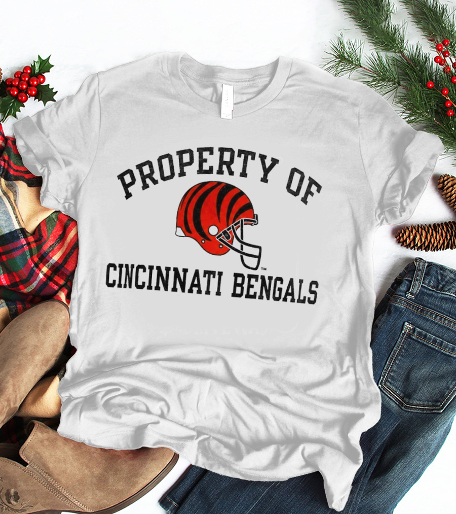 Property Of Cincinnati Bengals Helmet Fan Merchandise T-Shirt