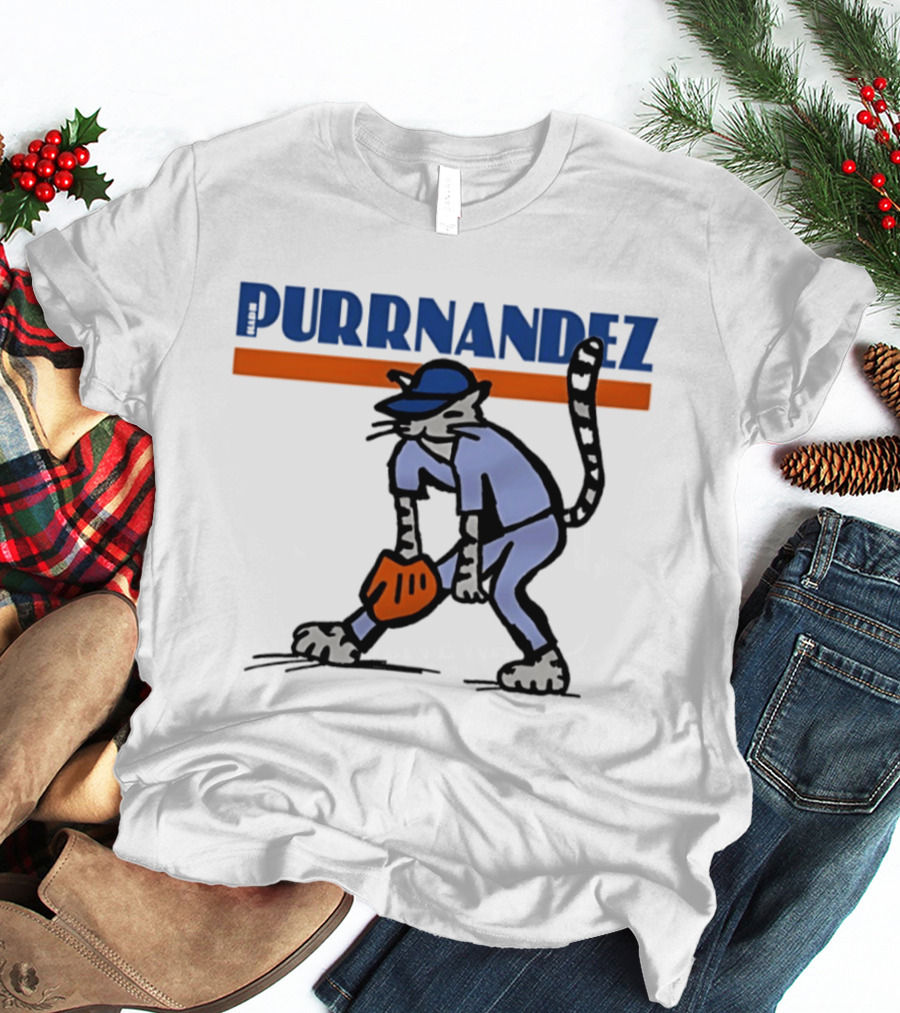 Keith Hernandez Hadji Grounder Purrnandez New York Mets Baseball Cat T-Shirt