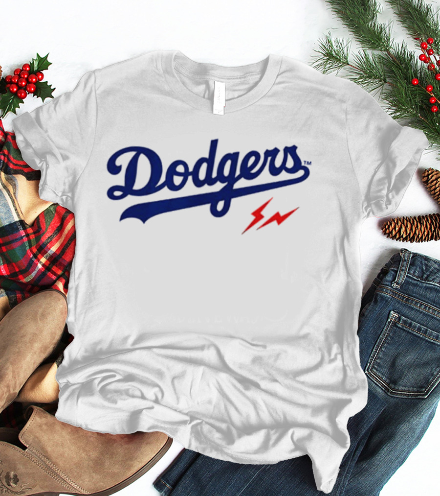 Dodgers 2026 Baseball Two Sided Lightning Bolt Edition T-Shirt