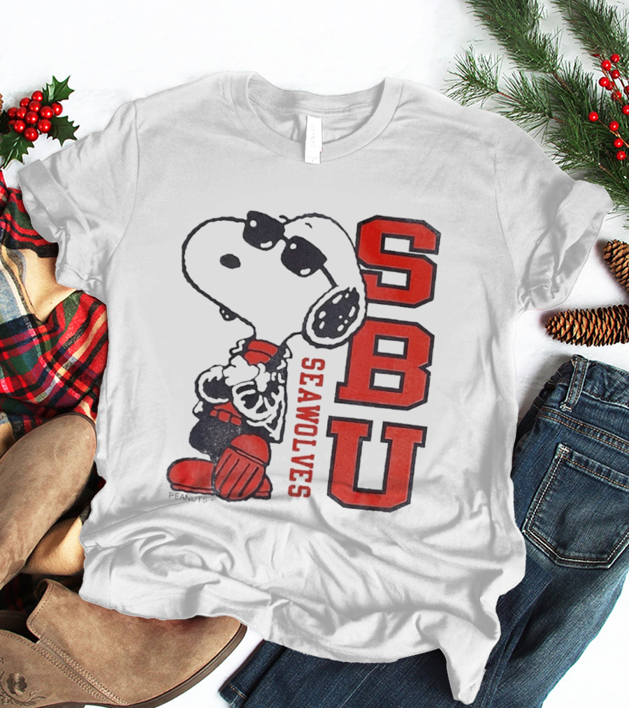 SBU Seawolves Snoopy Peanuts T-Shirt