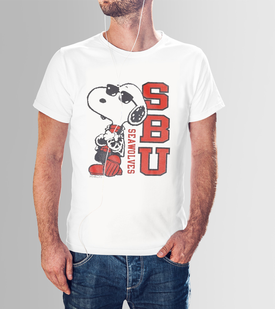 SBU Seawolves Snoopy Peanuts T-Shirt