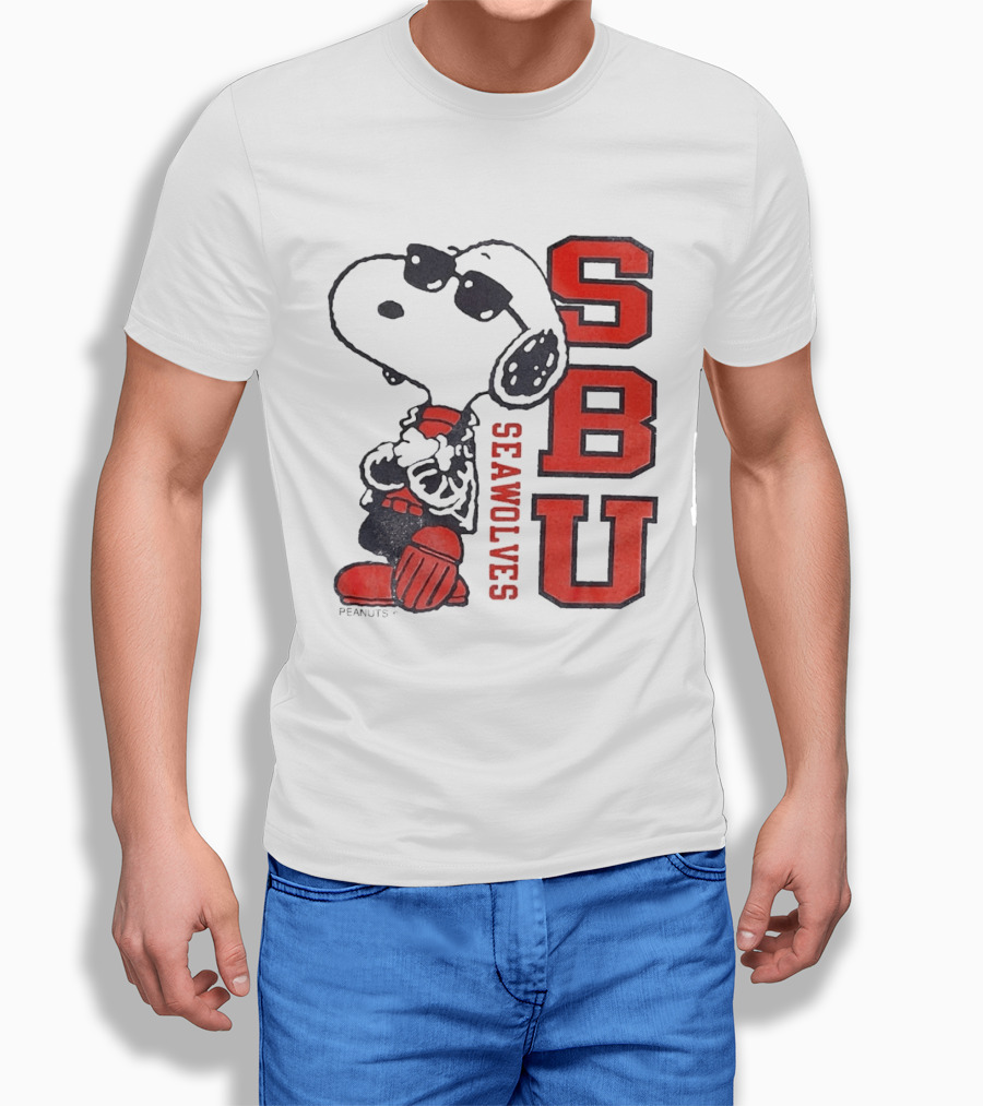 SBU Seawolves Snoopy Peanuts T-Shirt