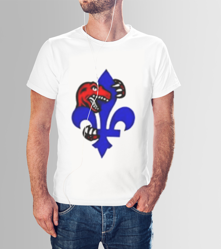 Toronto Raptors Vs Miami Heat Ville De Quebec 2026 Two Sided Fleur De Lis Raptors Claw T-Shirt