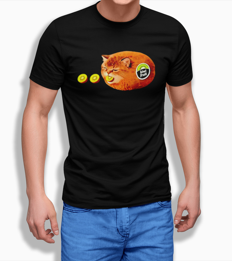 Kiwi Fruit Cat Meme Hilarious Feline Kiwi Hybrid T-Shirt