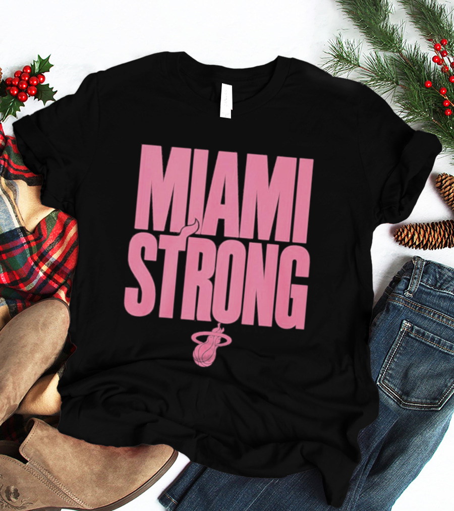 Miami Strong Heat Basketball Pink Court Culture T-Shirt
