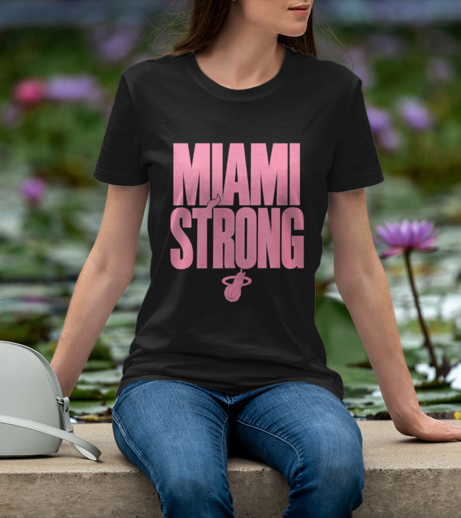 Miami Strong Heat Basketball Pink Court Culture T-Shirt