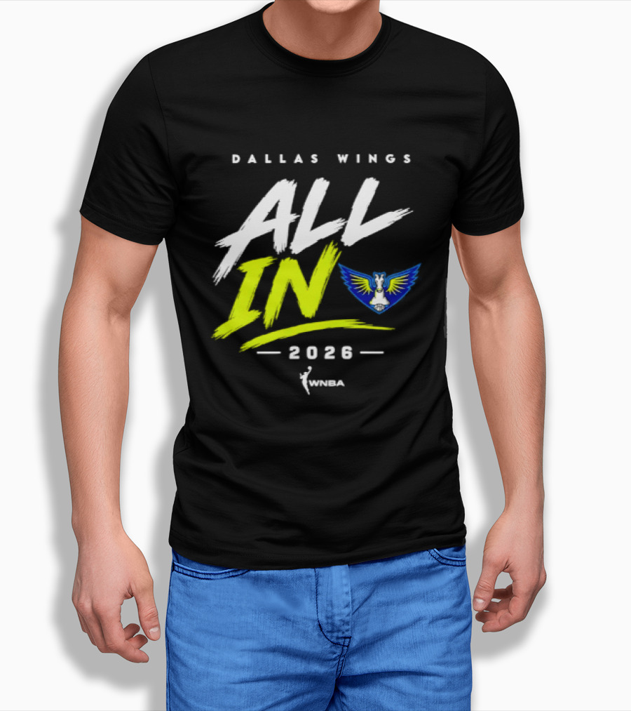 Dallas Wings WNBA All In 2026 Logo And Team Branding T-Shirt