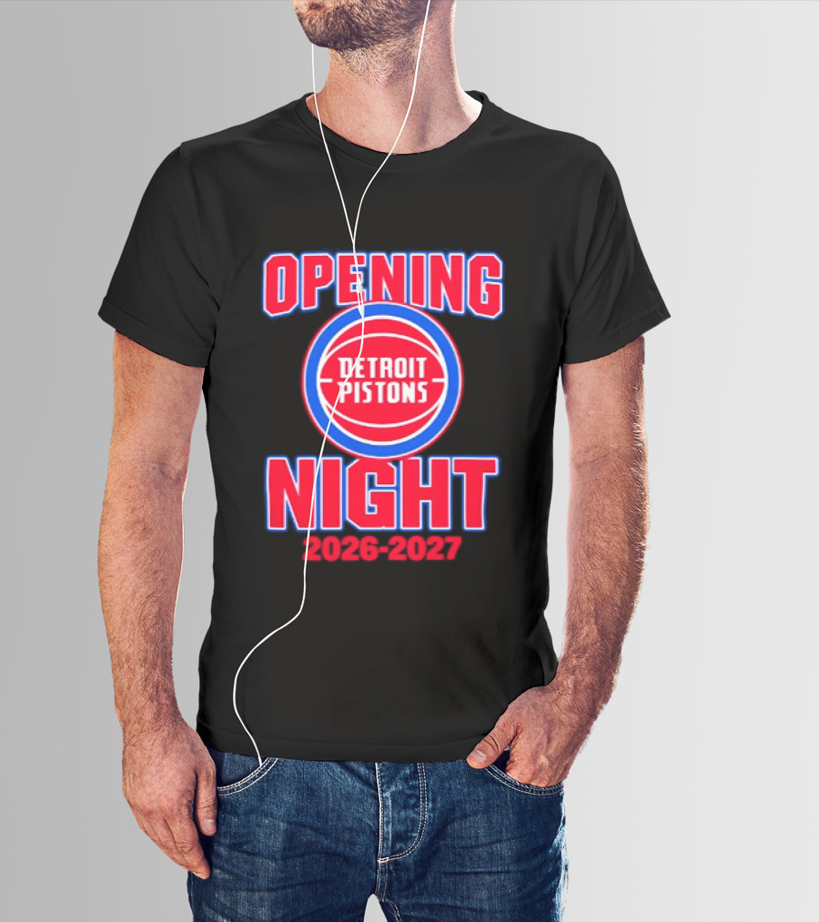 Detroit Pistons Opening Night 2026 2027 NBA Event T-Shirt
