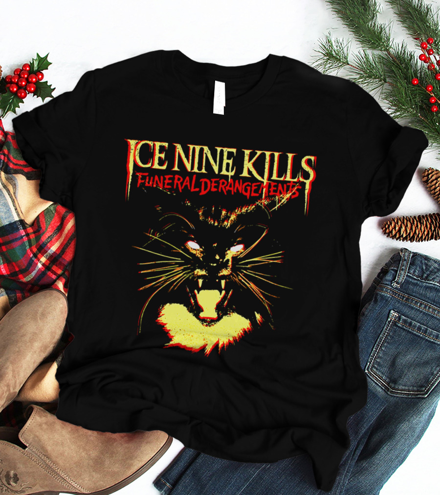 Ice Nine Kills Funeral Derangements Horror Cat T-Shirt
