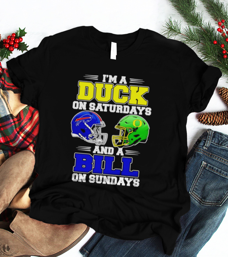 I'm A Duck On Saturdays And A Bill On Sundays Football Helmet Design 2026 T-Shirt