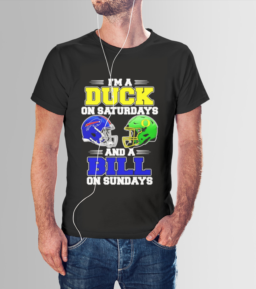 I'm A Duck On Saturdays And A Bill On Sundays Football Helmet Design 2026 T-Shirt