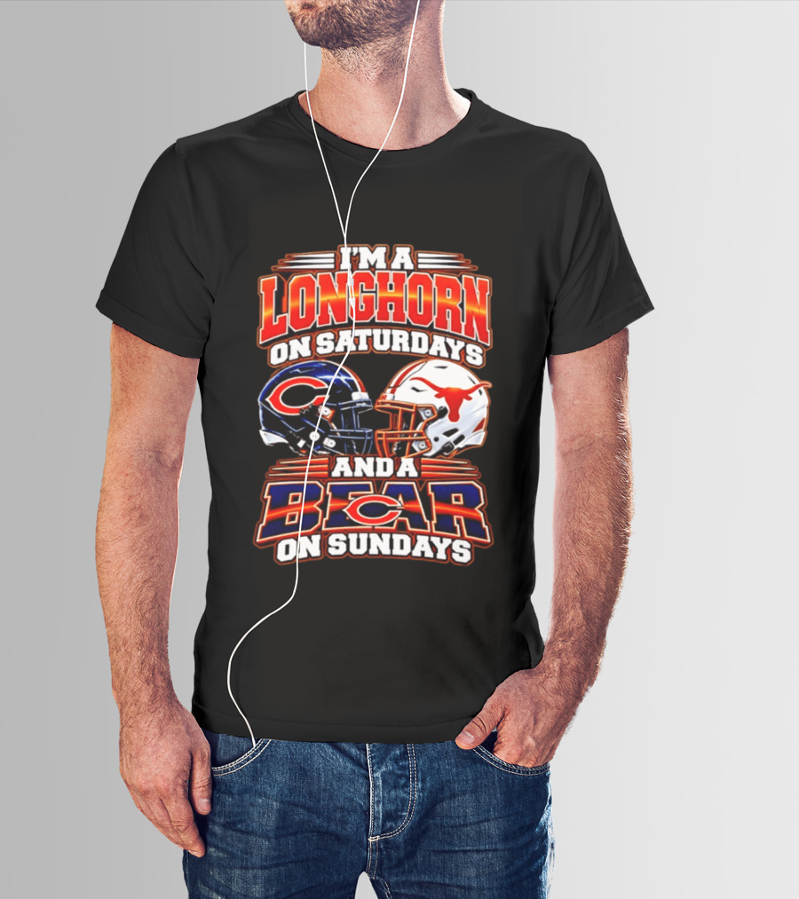 I'm A Longhorn On Saturdays And A Bear On Sundays Football Rivalry 2026 T-Shirt