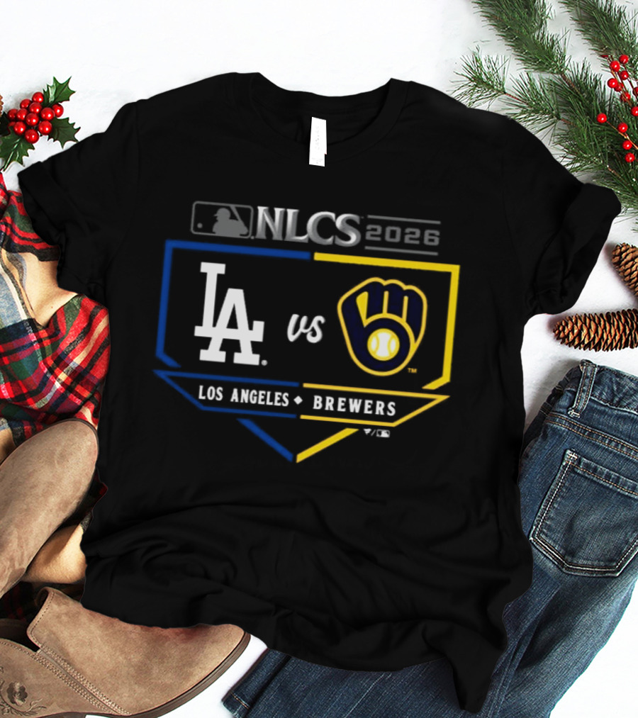 MLB 2026 NLCS Los Angeles Dodgers Vs Milwaukee Brewers Matchup T-Shirt