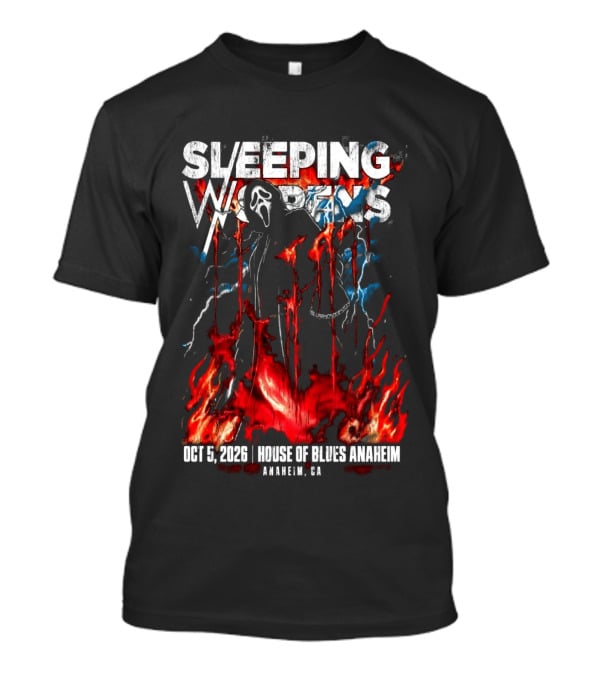 Sleeping With Sirens Oct 5 2026 House Of Blues Anaheim CA Event T-Shirt