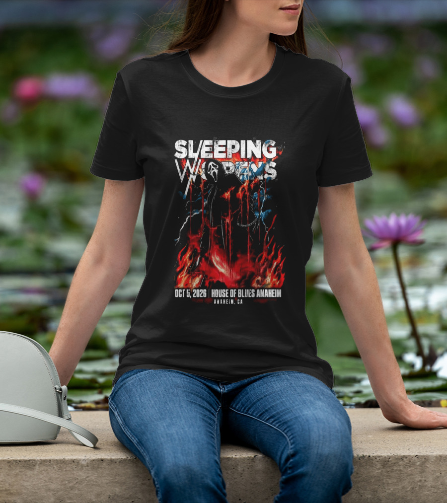 Sleeping With Sirens Oct 5 2026 House Of Blues Anaheim CA Event T-Shirt