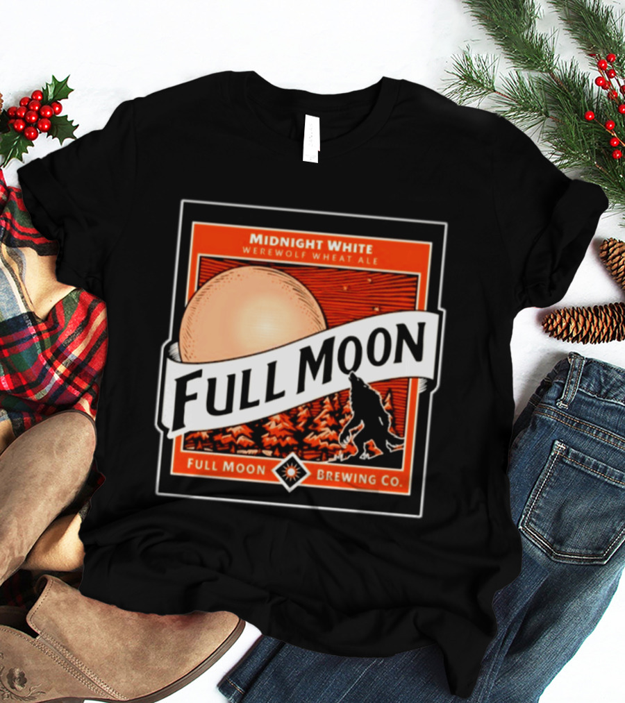 Midnight White Werewolf Wheat Ale Full Moon Brewing Co Full Moon T-Shirt