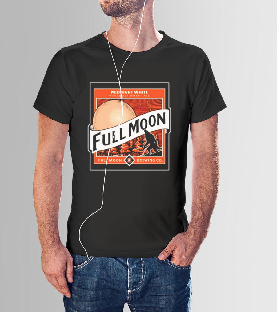 Midnight White Werewolf Wheat Ale Full Moon Brewing Co Full Moon T-Shirt