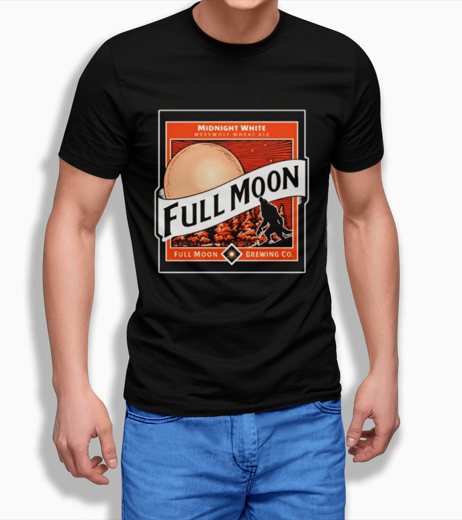 Midnight White Werewolf Wheat Ale Full Moon Brewing Co Full Moon T-Shirt