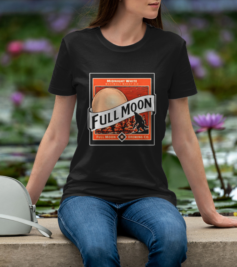 Midnight White Werewolf Wheat Ale Full Moon Brewing Co Full Moon T-Shirt