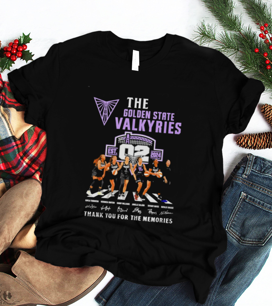 The Golden State Valkyries EST 2024 Abbey Road Thank You For The Memories Signatures T-Shirt